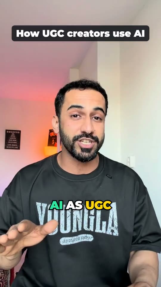 Moo talking to camera under the title 'How UGC creators use AI'