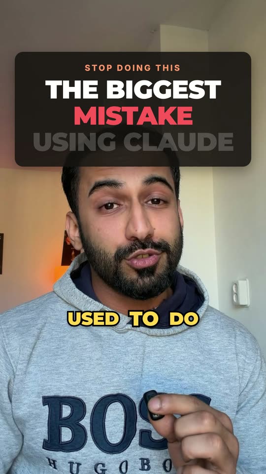 Moo talking to camera under the headline 'The biggest mistake using Claude'